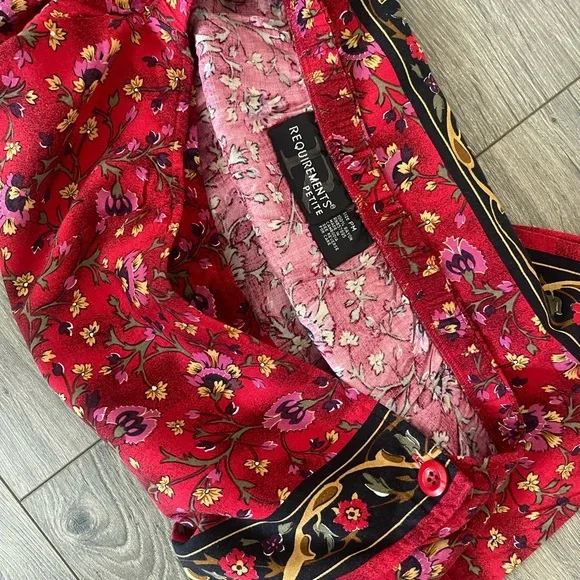 Requirements petite vintage Floral Skirt SZ Pm - Picture 5 of 5